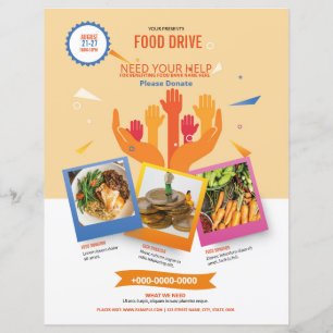Sjabloon van de Food Drive Flyer