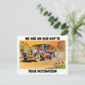 Sjabloon van de Funny Travel Destination Briefkaart (Staand voorkant)