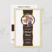 Sjabloon van de Kaart van het begrafenisprogramma (Voorkant / Achterkant)