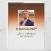 Sjabloon van de Kaart van het begrafenisprogramma (Voorkant / Achterkant)