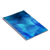 Sjabloon van de lichte BLAUWE gradiëntdriehoeken.  Notitieboek (Rechterzijde)