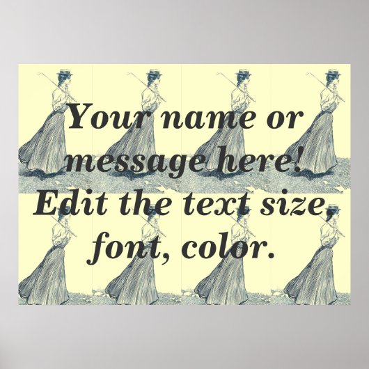 Sjabloon van de  Mode Golf Poster (Voorkant)