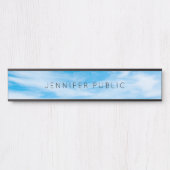 Sjabloon van de moderne Natuur Elegant Clouds Blue Deurbordje (Voorkant)