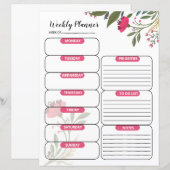 Sjabloon van de weekplanner (Voorkant / Achterkant)