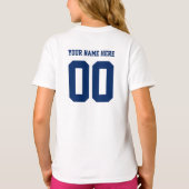 Sjabloon van gepersonaliseerde sportploegen t-shirt (Achterkant)