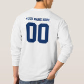 Sjabloon van gepersonaliseerde sportploegen t-shirt (Achterkant)