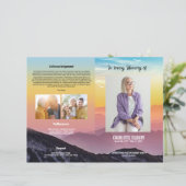 Sjabloon van het begrafenisprogramma (Staand voorkant)