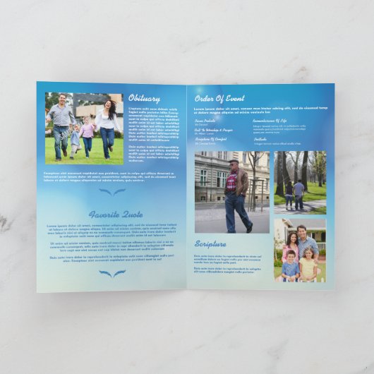 Sjabloon van het begrafenisprogramma (Binnen)