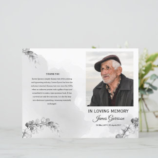 Sjabloon van het begrafenisprogramma