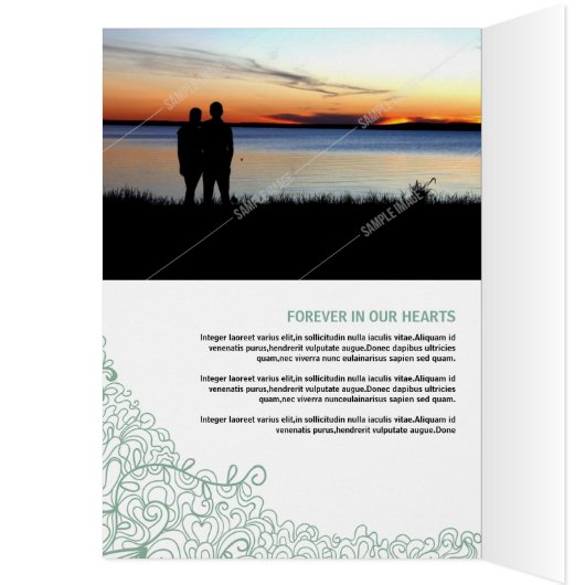 Sjabloon van het begrafenisprogramma (Binnen (Links))