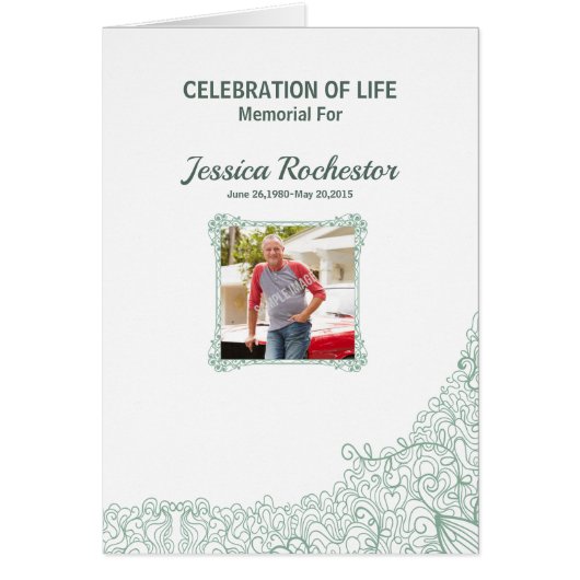 Sjabloon van het begrafenisprogramma (Voorkant)