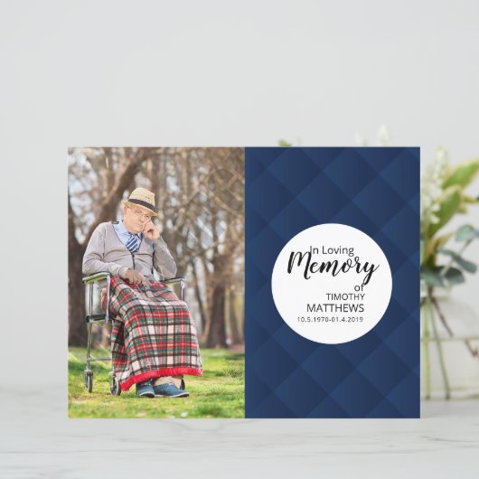 Sjabloon van het begrafenisprogramma (Staand voorkant)