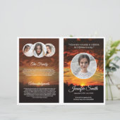 Sjabloon van het begrafenisprogramma (Staand voorkant)