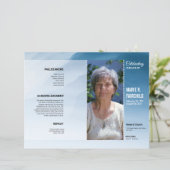Sjabloon van het begrafenisprogramma (Staand voorkant)