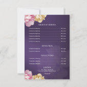 Sjabloon van het begrafenisprogramma kaart (Achterkant)