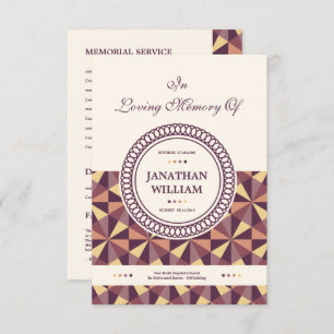 Sjabloon van het begrafenisprogramma kaart