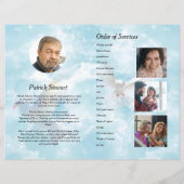 Sjabloon van het begrafenisprogramma van Heavenly  (Achterkant)