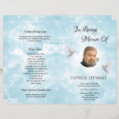 Sjabloon van het begrafenisprogramma van Heavenly  (Voorkant / Achterkant)