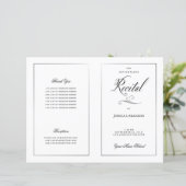 Sjabloon van het Black & White Music Overweging Pr (Staand voorkant)