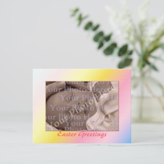 Sjabloon van het Briefkaart van Pasen (Staand voorkant)