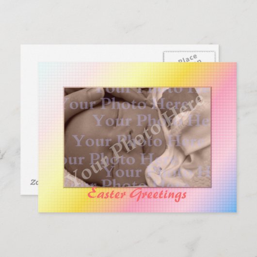 Sjabloon van het Briefkaart van Pasen (Voorkant / Achterkant)