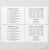 Sjabloon van het cocktailbuffet bruiloft menu (Voorkant)