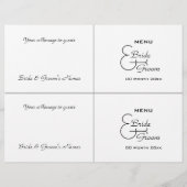 Sjabloon van het cocktailbuffet bruiloft menu (Achterkant)