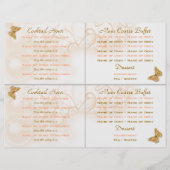 Sjabloon van het cocktailbuffet bruiloft menu (Voorkant)