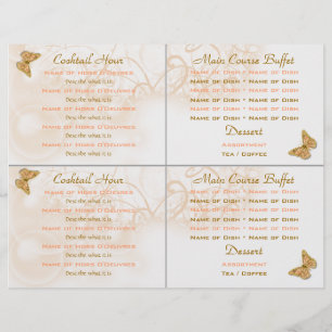 Sjabloon van het cocktailbuffet bruiloft menu