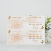 Sjabloon van het cocktailbuffet bruiloft menu (Staand voorkant)