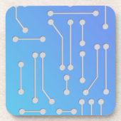 Sjabloon van het computerchipcircuit drankjes onderzetter (Voorkant)