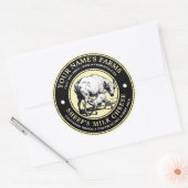 Sjabloon van het  etiket op schapenkaas (Envelop)