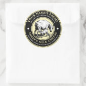 Sjabloon van het  etiket op schapenkaas (Tas)