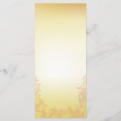 Sjabloon van het herfst Gold Red Fall Leaves Weddi Menu (Achterkant)