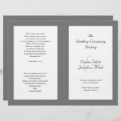 Sjabloon van het katholieke bruiloft-programma (Voorkant / Achterkant)