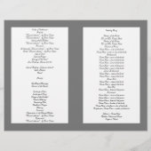 Sjabloon van het katholieke bruiloft-programma (Achterkant)