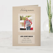 Sjabloon van het Memorial Programme (Voorkant)