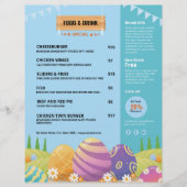 Sjabloon van het menu Paasmenu (Voorkant)