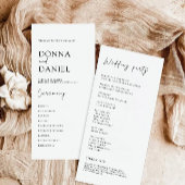 Sjabloon van het Modern Wedding Ceremony Program