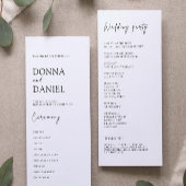 Sjabloon van het Modern Wedding Ceremony Program