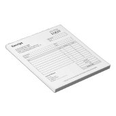 Sjabloon van het ontvangstbewijs | Minimalistische Notitieblok (Schuin)