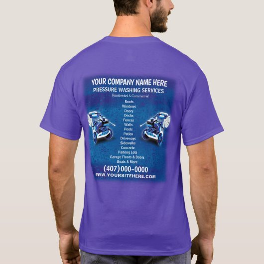 Sjabloon van het Shirt voor het wassen van de druk (Achterkant)