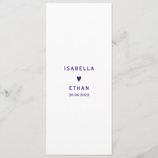 Sjabloon van het speciale blauwe orchidee-weddensc menu (Achterkant)