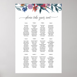 Sjabloon van het stoelschema poster