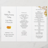 Sjabloon van het Tri-Fold Wedding-programma van on (Voorkant)