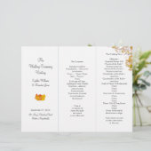 Sjabloon van het Tri-Fold Wedding-programma van on (Staand voorkant)