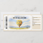 Sjabloon van het Warm Air Ballon Rde Cadeaucertifi Kaart (Voorkant)