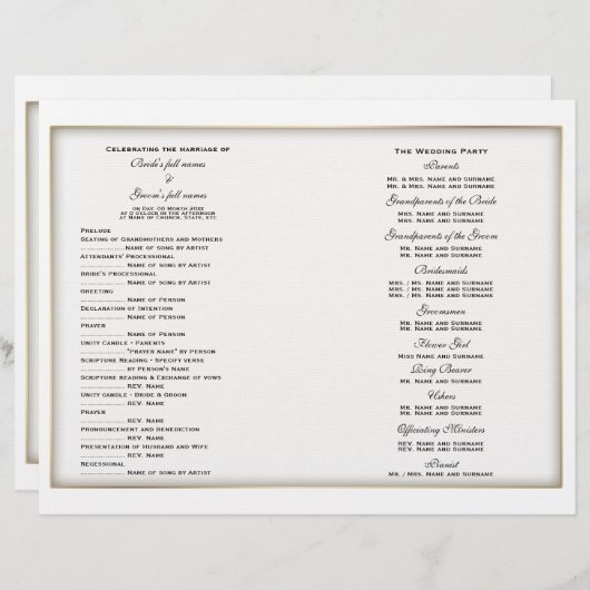 Sjabloon van het weddenschapsprogramma (vier) (Voorkant / Achterkant)