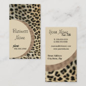 Sjabloon van leopard Print Business Card Visitekaartje (Voorkant / Achterkant)
