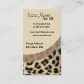 Sjabloon van leopard Print Business Card Visitekaartje (Achterkant)